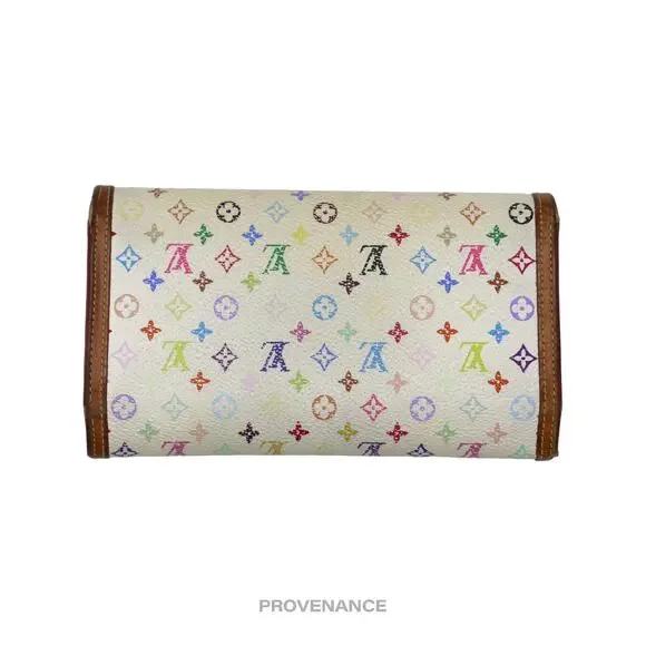 🔴 Louis Vuitton International Wallet - Monogram Multicolore White - Picture 3 of 11